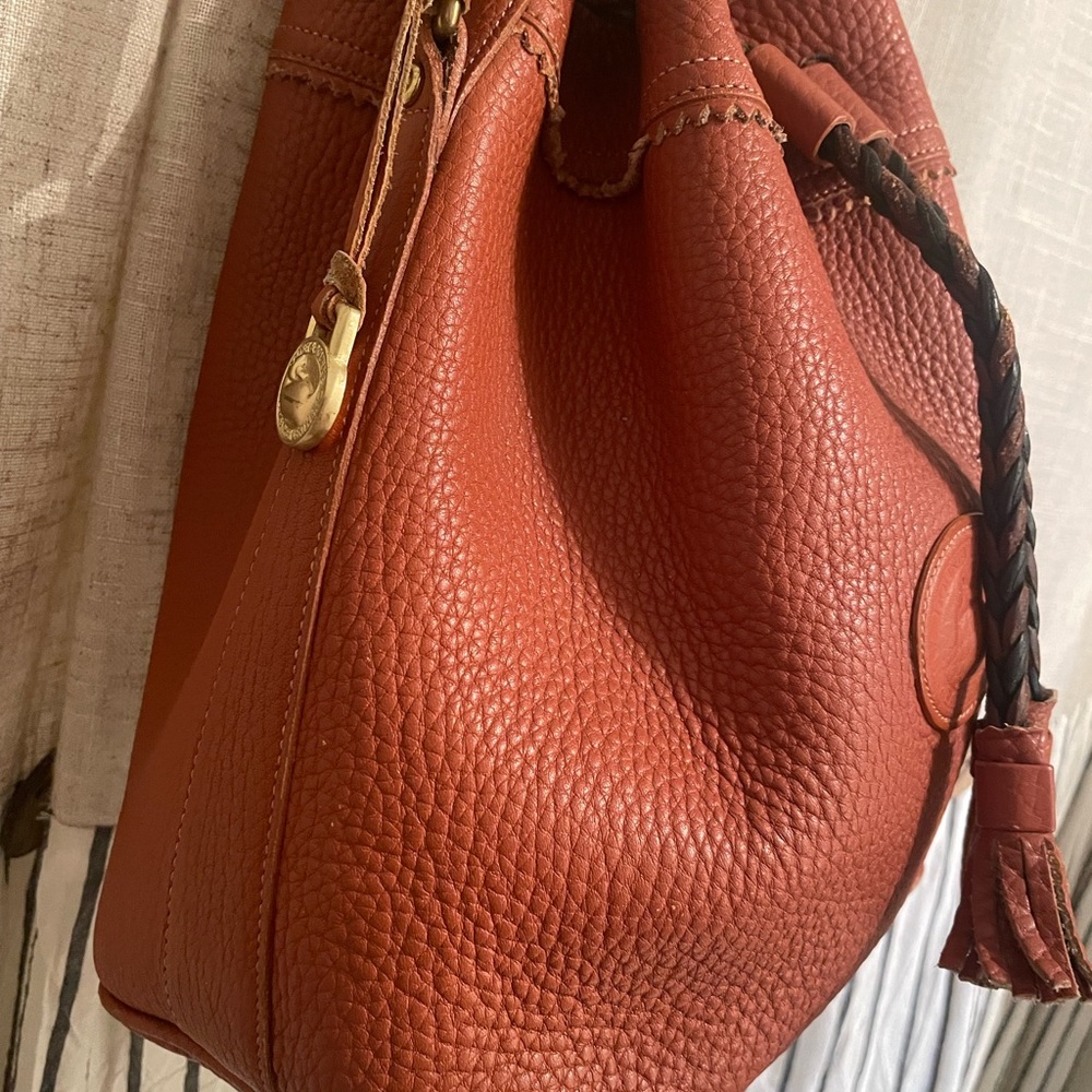 Vintage Dooney & Bourke drawstring brown purse - Picture 2 of 11
